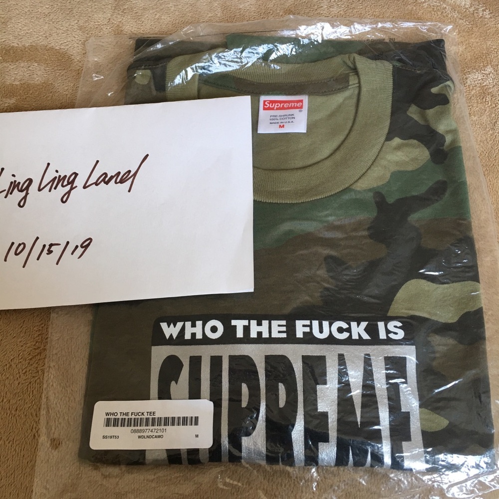 Supreme who the fuck is tee